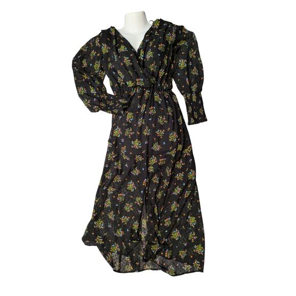Zara Lace Floral/Black Maxi dress Size S - Picture 1 of 8